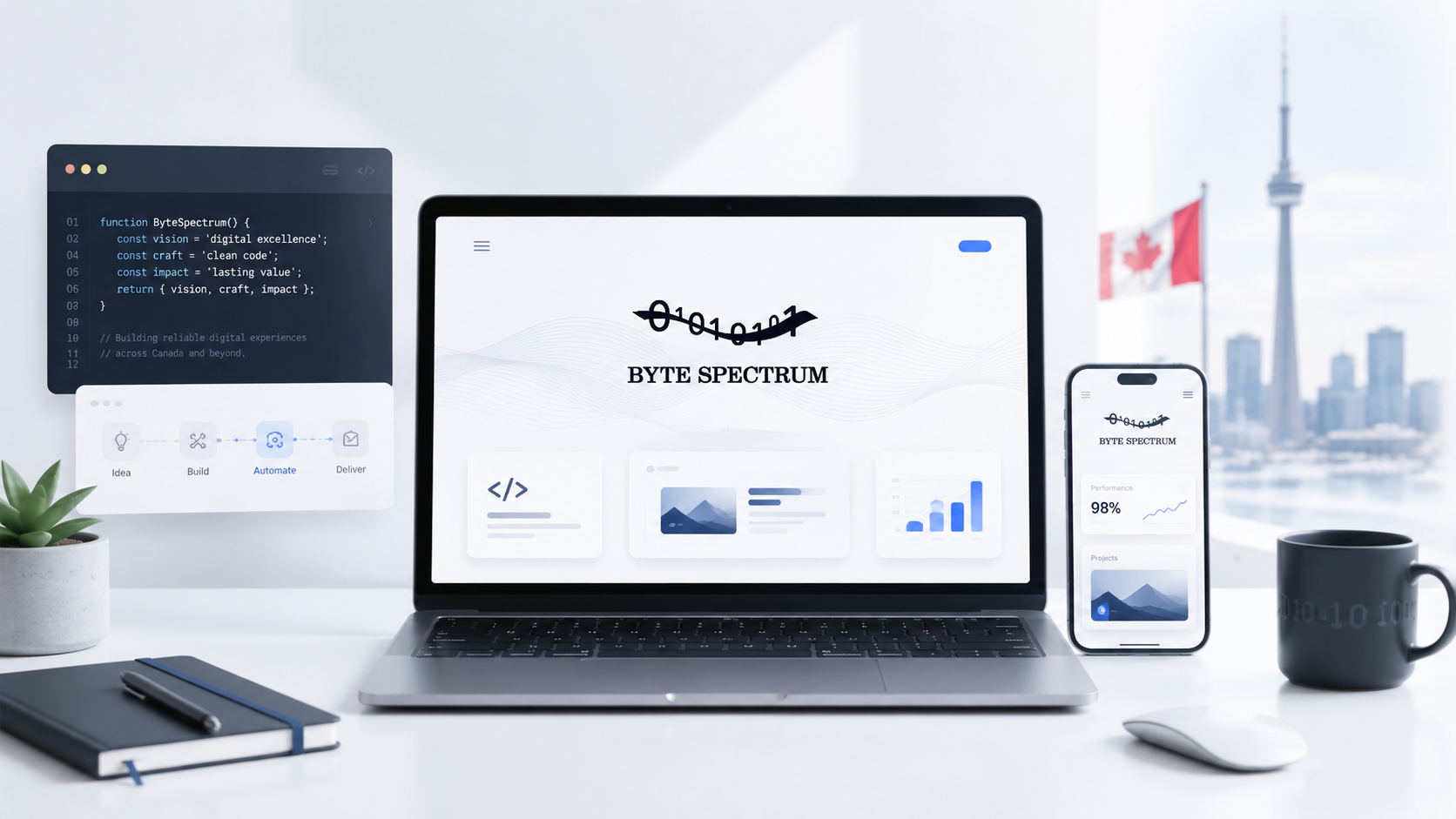 Byte Spectrum web development and automation workspace
