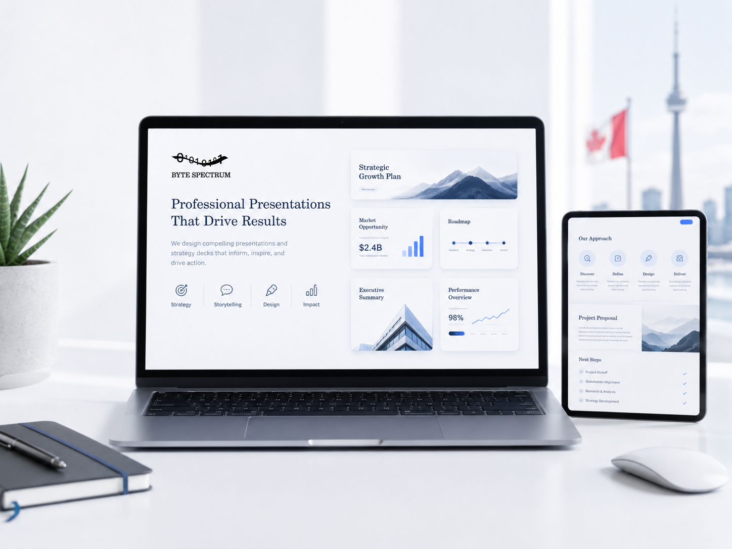 Professional presentation and strategy deck design