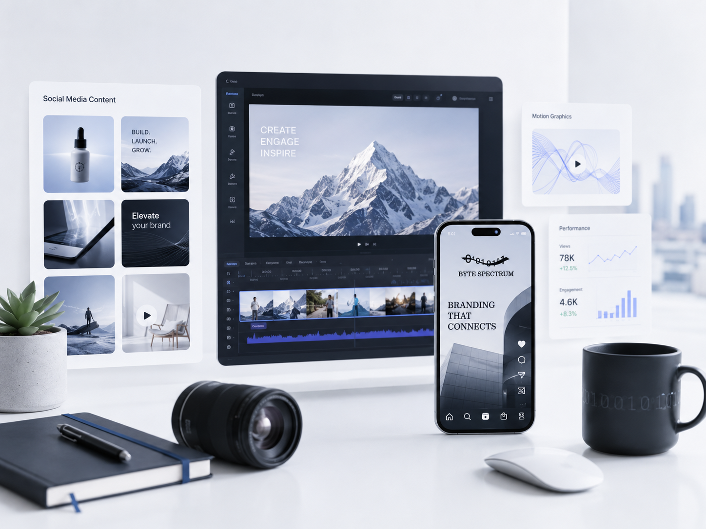 Social media video and content creation examples